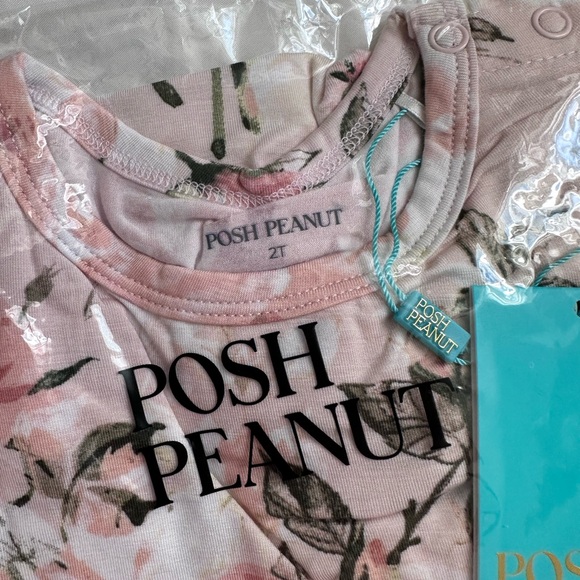 Posh Peanut Vintage Rose Long Sleeve Ruffle Bubble Romper 2t nwt 2 year - Picture 5 of 5